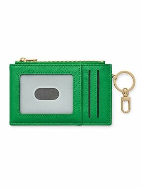 GREEN RFID Blocking Bifold Multi Card Case Wallet with Zipper Pocket